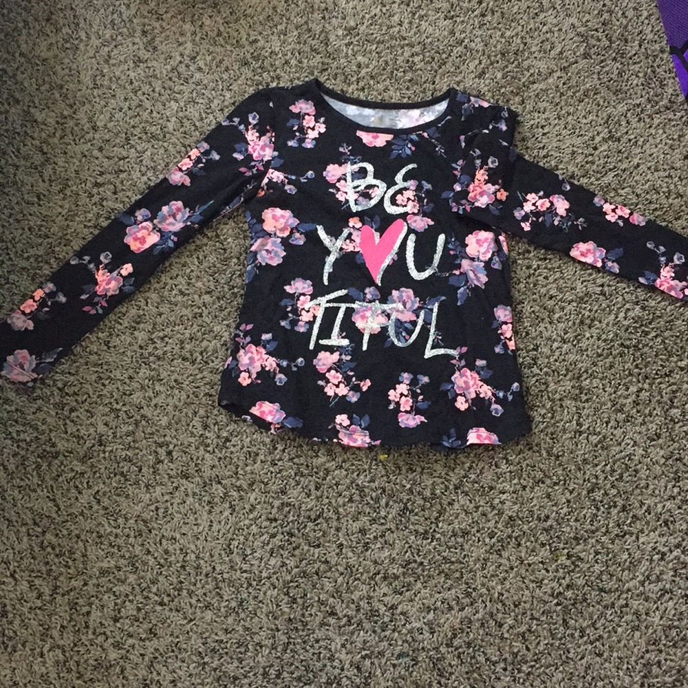 Cute long sleeve flower shirt